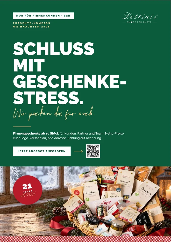 Titelseite des Präsente-Kompass 2026: Schluss mit Geschenkestress