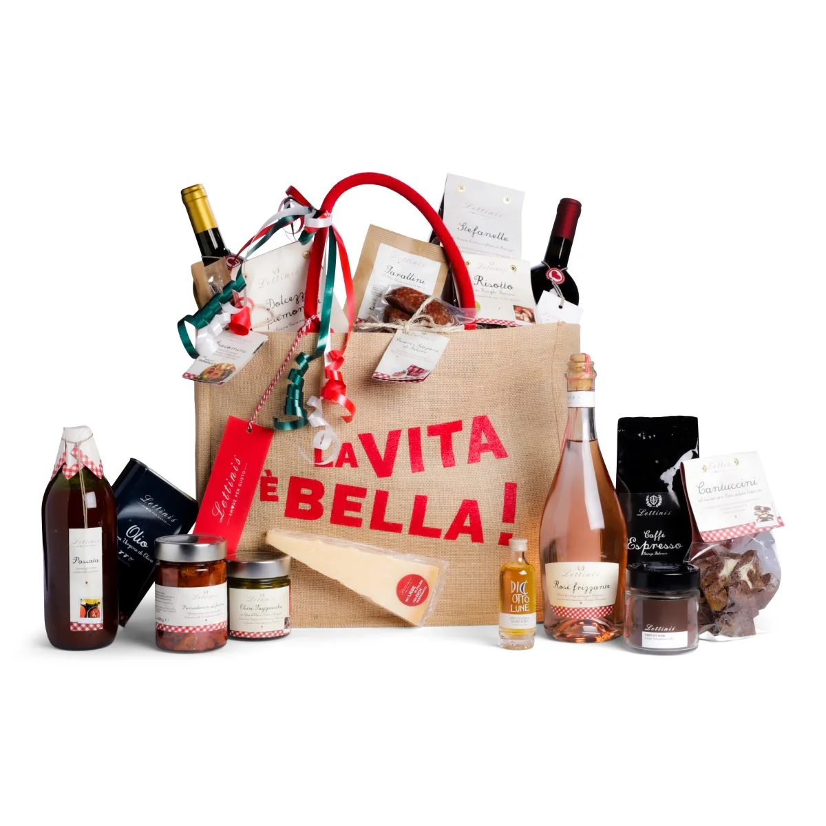 Geschenkset Tutto Completo von Lettinis — Geschenktasche mit italienischer Feinkost